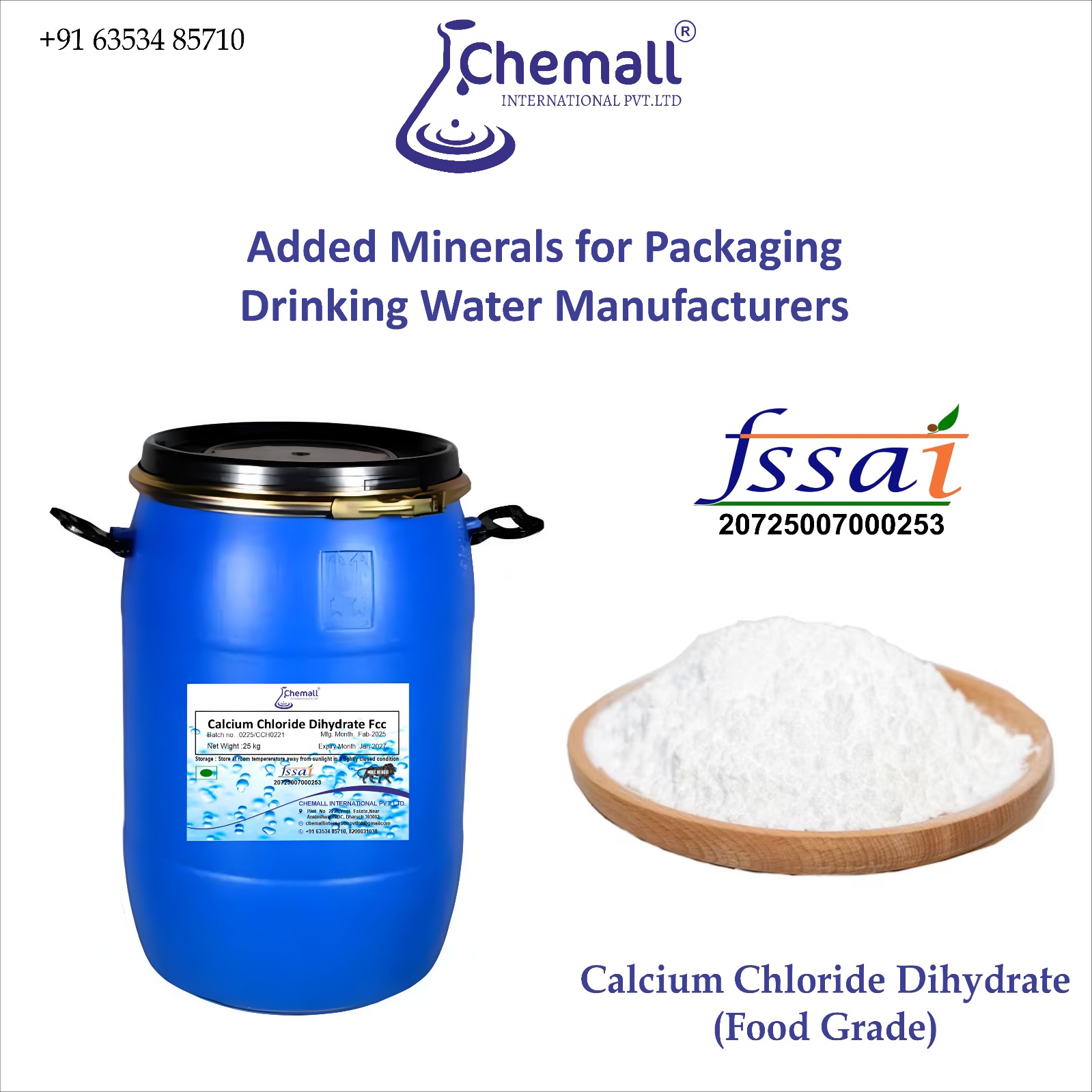 Calcium Chloride Dihydrate Food Grade Manufacturers